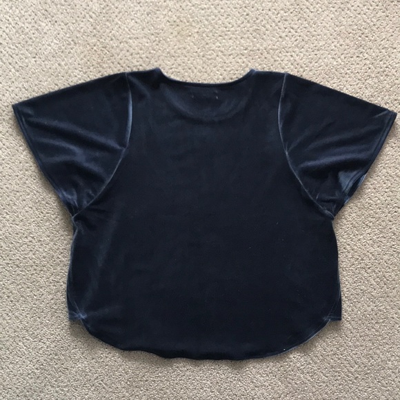 Madewell Velvet Short-Sleeve Top - Picture 2 of 2